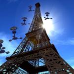 The Eiffel tower with Drones