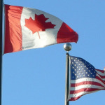 Flags of USA and Canada Flags of USA and Canada