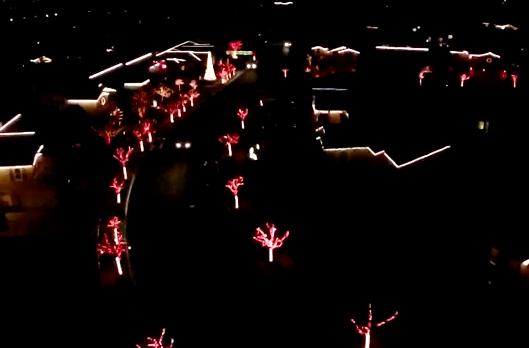 Drone Films Magical Synchronized Christmas Light Show