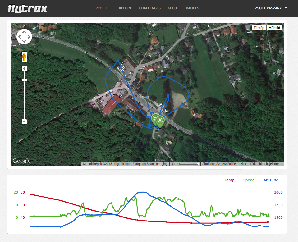 livetrex flight log exported