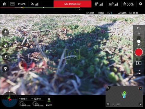 dji inspire 1 mc data error