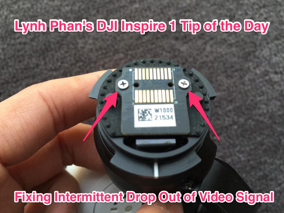 lynh phan's inspire 1 tips fixing loss of video signal