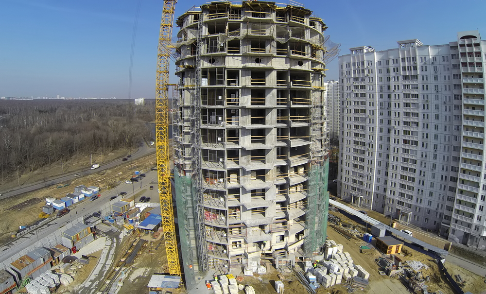 construction project drone monitoring progress
