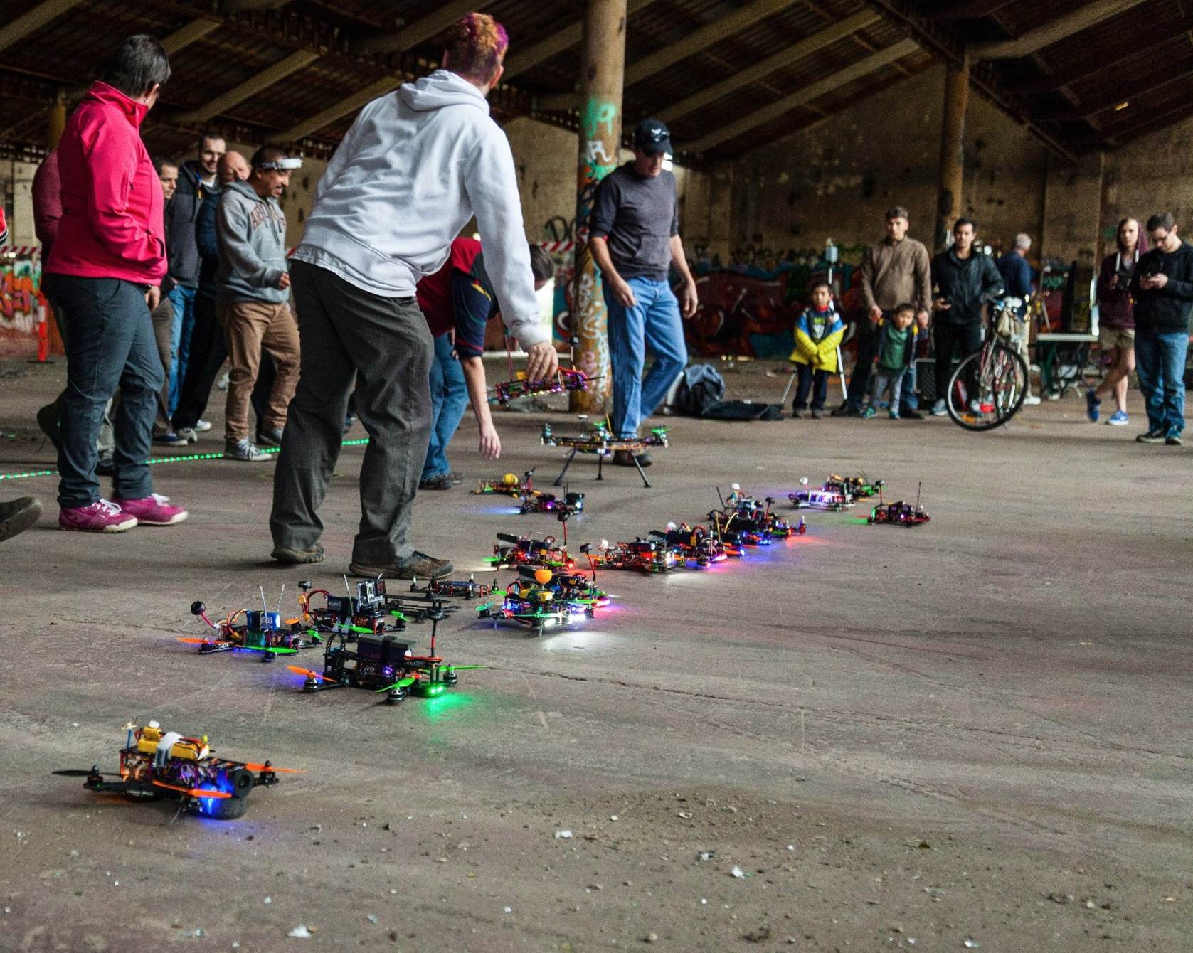Drone racing started underground, in abandoned buildings.