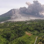 mt sinabung drone footage