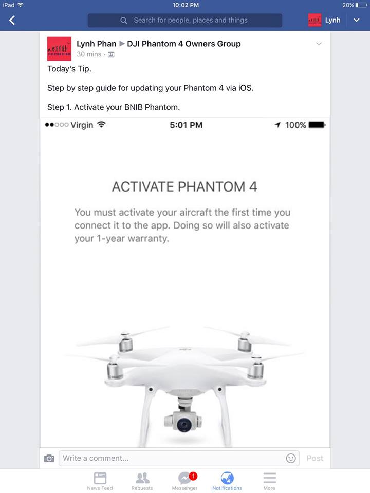 1. phantom 4 activation