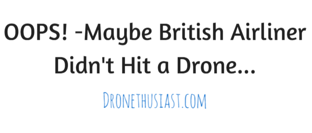 british airways didnt hit drone