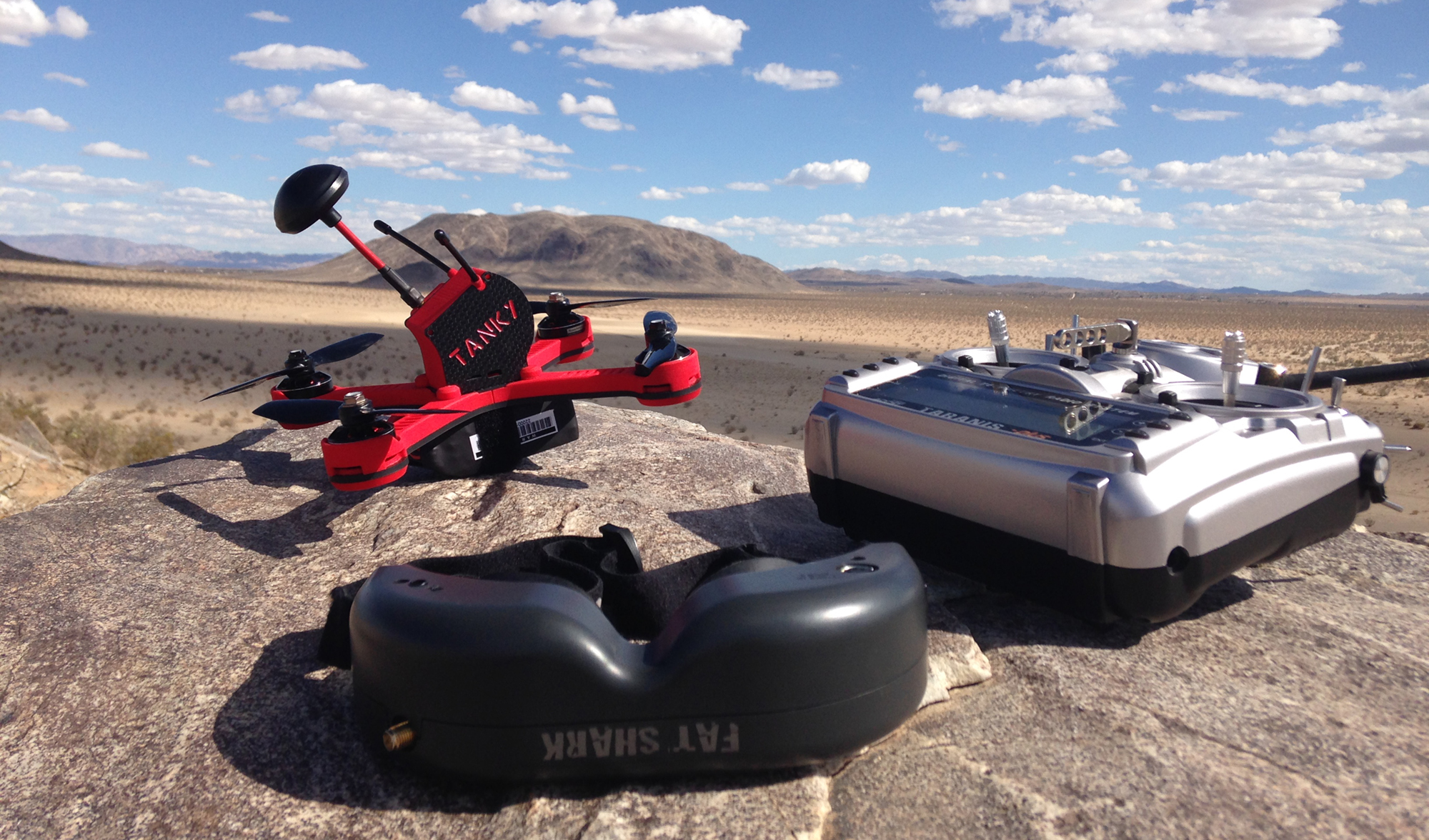Tanky drone in the desert. 