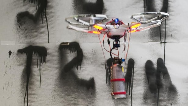 tevo shox raptor drone graffiti