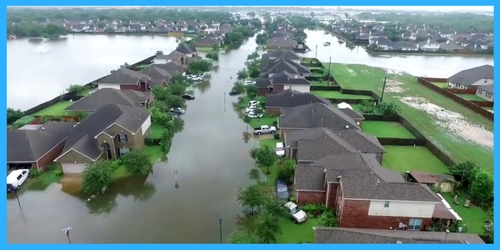 drone footage hurricane harvey houston