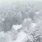 atlanta snow fall drone footage