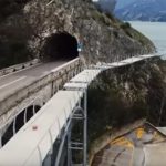 lake garda cycle path drone footage 1