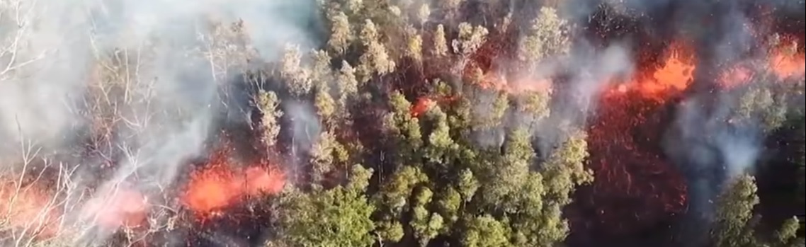 kilauea eruption hawaii drone footage