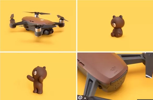 line friends and dji spark new look