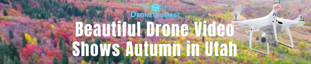 beautiful drone footage shows autumn in utah