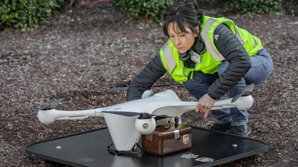 north carolina ups drone delivery blood