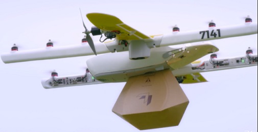 wing googles drone delivery service